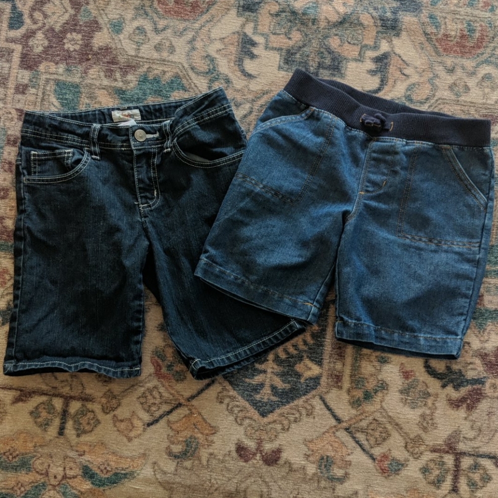 Two Pairs Girls Jean Shorts